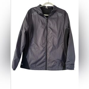 Ideology Charcoal Gray Jacket with Black Trim